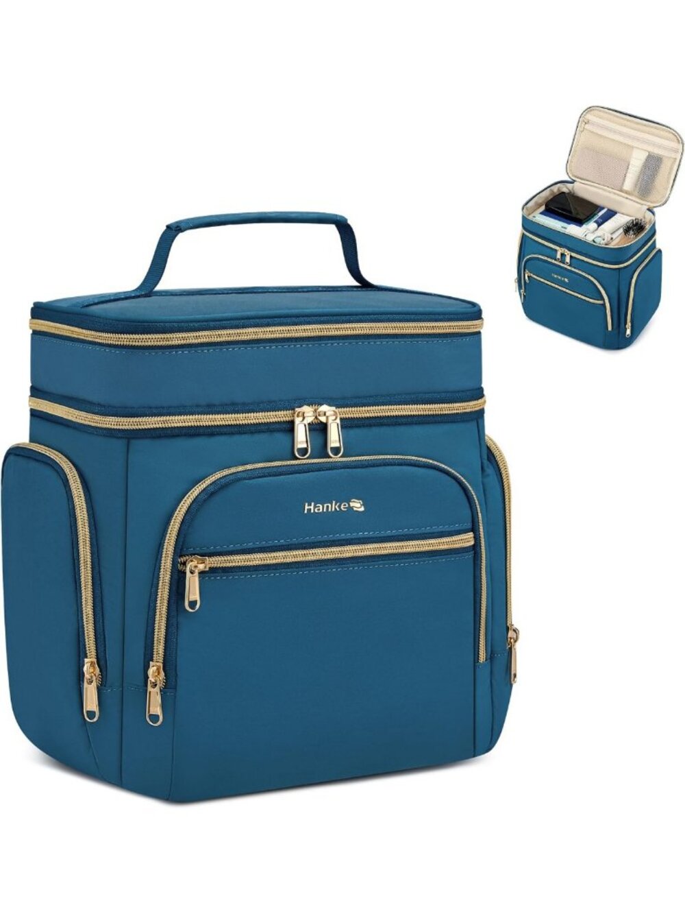Large Travel Toiletry Bag for Women - Double Layer Organizer, Water-Resistant